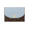 Rosalie Coin Purse With Snap Closure Brand Print Coated Canvas Wallet Women Wallet Blue Brown M83583