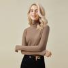 Women's Winter High Collar Elastic Turtleneck Sweater Tops Blouse Undershirts Long Sleeve T-Shirts For Women Thermals Pullovers Formal Clothes