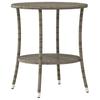 Outdoor Lounge Chairs Set of 2 with Table Grey Poly Rattan