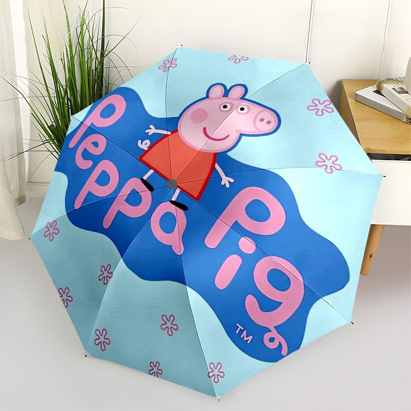 

1pc Peppa Pig Kids Cartoon Umbrella with Plastic Handle,Suitable for All Seasons Home Travel Outdoor UmbrellaFP096