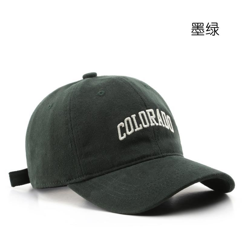 Japanese Autumn and Winter Women's Fashion Popular Retro Letter Embroidered Cap Outdoor Sports Travel Men's Sunshade Baseball Cap