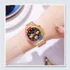 Skmei Fashion Womens Sports Watches Stainless Steel Day Date Watch Ladies Luxury Colored Diamonds Calendar Quartz Wristwatch