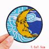 Cartoon Patch Sun Moon Embroidered Patches DIY Iron On Patches For Clothing Jackets Jenas Backpack Sew Embroidery Badges Sticker