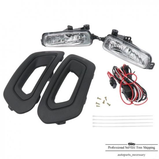 Both Left & Right Fog Lights W/Bezels Covers W/Bulbs For Ford Transit -2024
