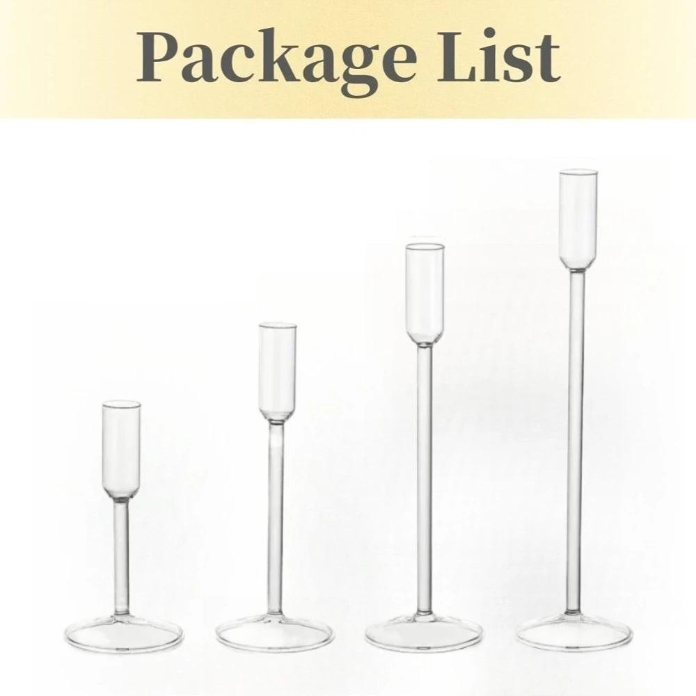 

Nordic Minimalism High Footed Glass Candle Holders Romantic Candlelight Dinner Ornament for Wedding Party Table Decoration