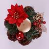 Stable Christmas Wreath Candle Holder Safety Flower Aromatherapy Candlestick  Living Room