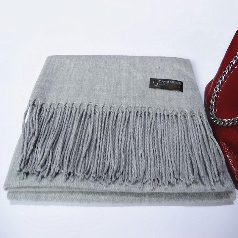 Wool Scarf for Women Autumn and Winter Warm Tassel Large Shawl Winter Scarf Solid Color Cashmere Scarf Imitation Cashmere Scarf
