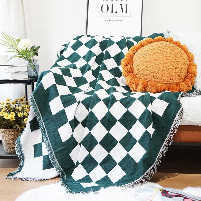 Jednoduchá moderní móda Dekorační deka na pohovku Ručník na pohovku Potah na pohovku Celoplošný Šachovnice