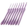 Sada háčků na háčkování 8ks Hliníková jehla Plastová rukojeť Pletací potřeby Potřeby pro domácnost Fialová