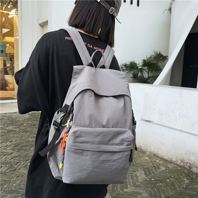 Schoolbag trendy brand pleated backpack women's 1011 new lightweight fashion schoolbag large capacity leisure travel backpack men