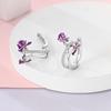 925 Silberfarbene Zirkonia-Stern-Creolen für Damen Schmuck Jubiläum Hochzeit Schmuckherstellung Geschenk