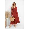 Einfarbiges Swing-Freizeitkleid