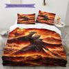Lord Rings Pattern Bedding Set Quilt Cover Pillowcase Home Decor Gift (1 * Duvet Cover + 2 * Pillowcase, Without Core)
