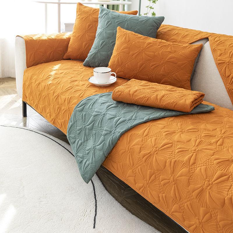 Jacquard Sofa Cushion Four Seasons Universal Plush Living Room Sofa Cover Towel Decoration Dust Resist Furniture Shield Cover