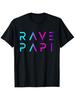 Shirt Y2K Rave Papi-Edm Festival Raver Black Regular Fit
