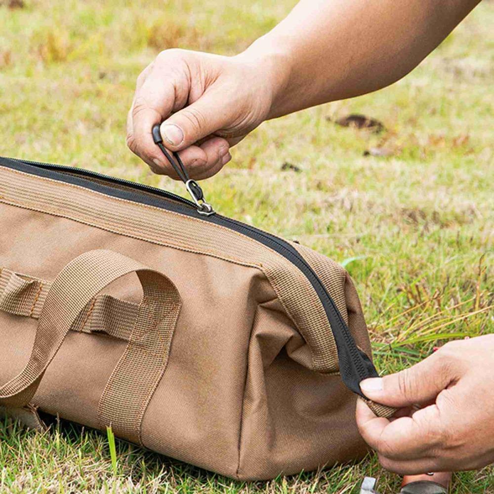 

Waterproof Camping Tool Bag Large Capacity Tool Organizer Bag Durable Gear Storage Bag Camping коричневий