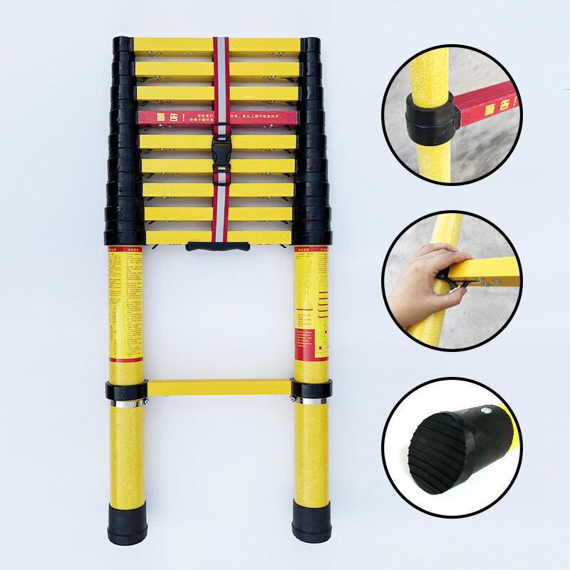 Adjustable Electric Telescopic Ladder with Fishing Rod Holder