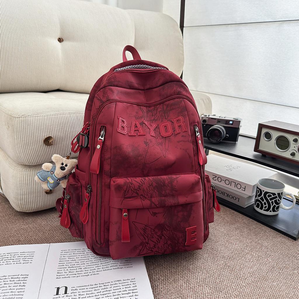 Schultasche Schultasche Männlich College-Student Große Kapazität High School Mittelstufe Schüler Trendige Marke Mode Vielseitig Trend Rucksack Harajuku