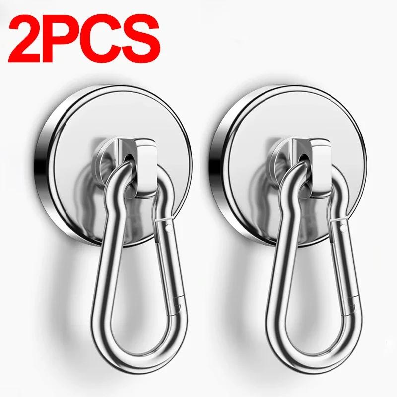 Cârlige magnetice puternice Cârlige cu magnet de neodim de rezistență cu cârlig pivotant pentru carabinier baie bucătărie agățat cuier depozitare chei