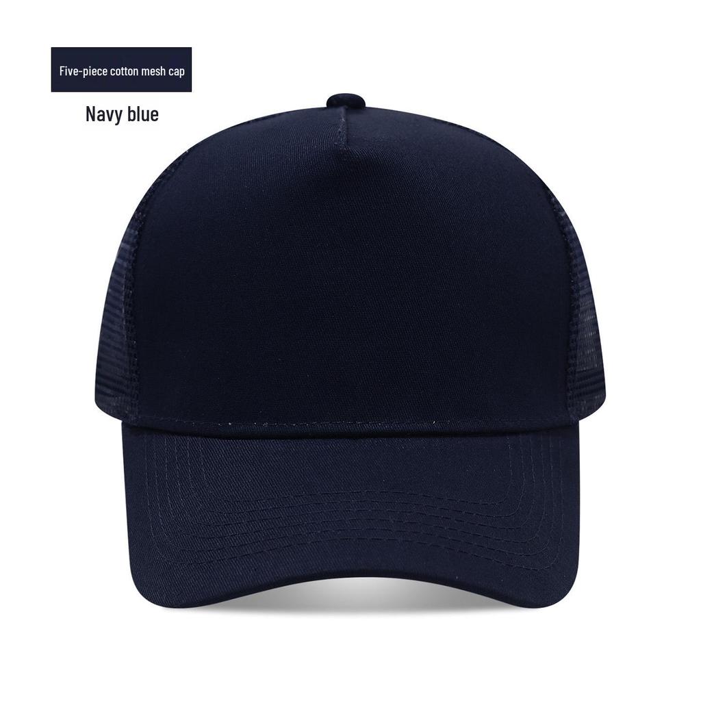 Summer Cotton Mesh Cap: Breathable Sun Protection Baseball & Duckbill Hat for Travel, Work, & Catering.
