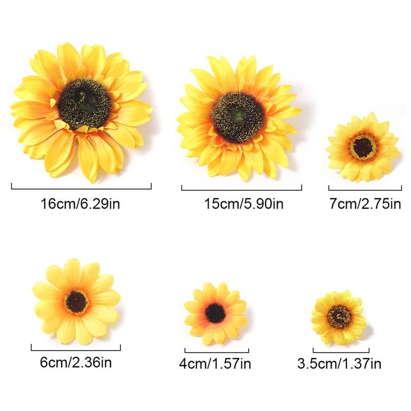 5/10Pcs Sunflower Artificial Flowers Heads Silk Fake Flowers for Home Decor Wedding Decoration Party DIY Wreath Gift Accessories