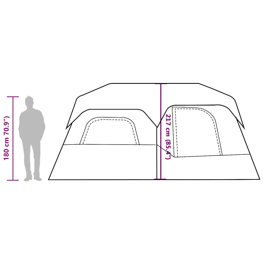 Family Tent for 9 Persons Blue Quick Release Waterproof