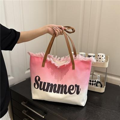 New Large-capacity Fringed Bag Beach Bag Women's Shoulder Tote Bag Is Now Popular Casual Bag Popular Women