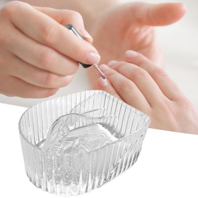 Yousheng Nagel-Einweichschale, einfach zu verwenden, praktisch, wiederverwendbar, transparent, strukturiert, sauber, Fingerspitze, Acryl, Einweichschale für Fingermaniküre, Damenzubehör
