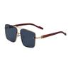 JYL TS Men's Square Cut-Edge - Wood-Grain Temple Trendy Sun Eyewear ZZC-7563