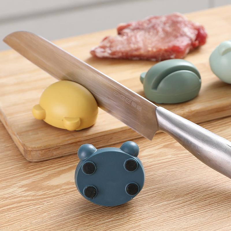 Kitchen Household Sharpener Kitchen Knife Blade Outdoor Mini Portable Multifunction Sharpening Stone Cartoon Ear Frog Shaped