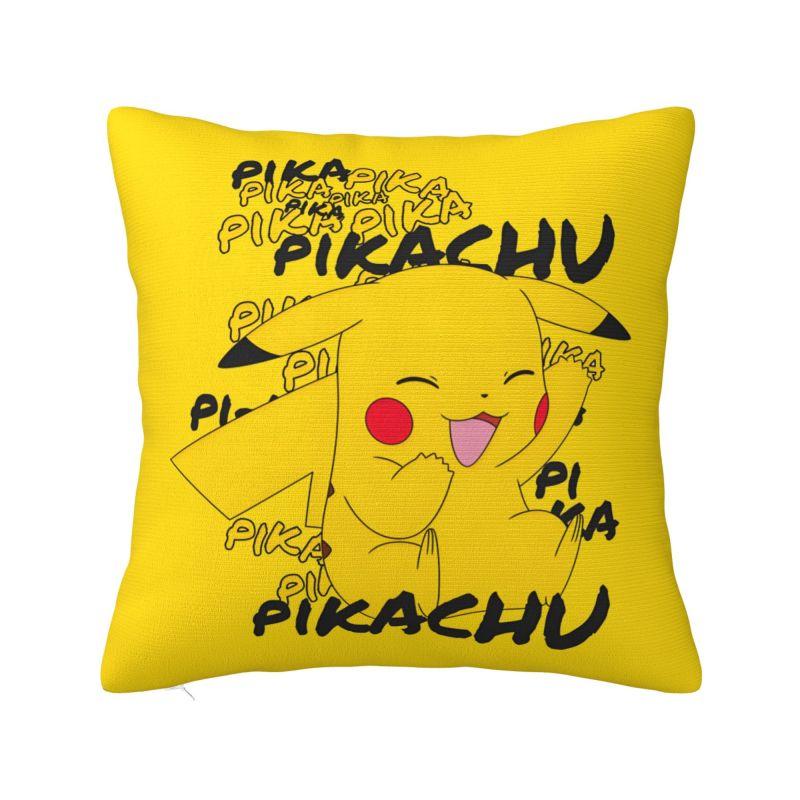 Custom Pikachus Anime Game Modern Throw Pillow Cover Cartoon Manga Chair Cushion