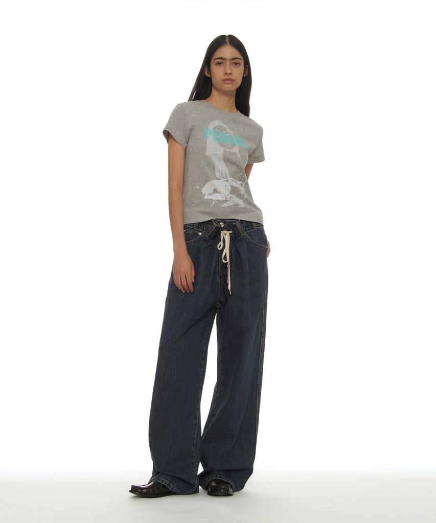 PARTIMENTO WOMEN Period Printed Tee_Melange
