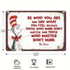 Letrero metálico retro vintage de Dr. Seuss para pared, de 8x12 pulgadas, ideal para la decoración de bares y hogares.