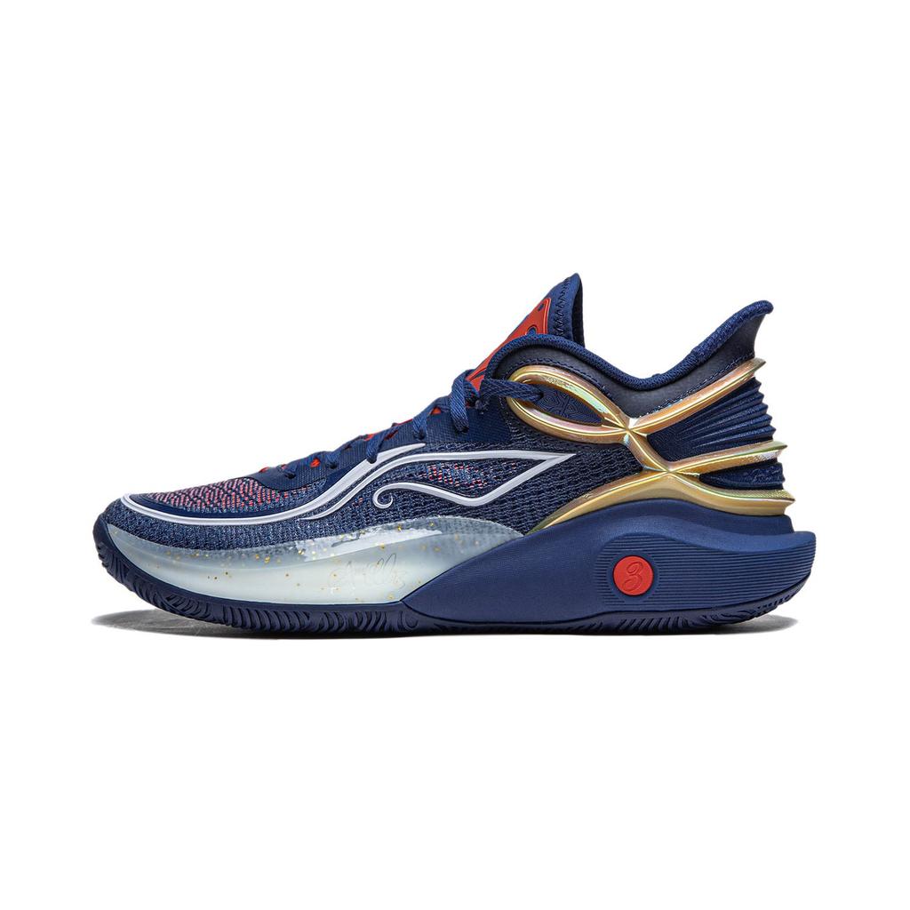 Li Ning CJ 3 Slip Resistant, Abrasion Resistant, Rebound Low top Li Ning BOOM Technology Basketball Shoes Men's Navy ABAU007-3
