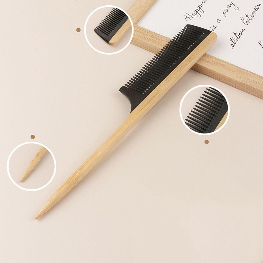 Eco-friendly Wide Tooth Hair Comb Anti-Static Smooth Comb Rat Tail Brush  for Gift