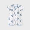 Newborn Summer Cotton Bodysuit: Lightweight Short Sleeve Mesh Romper for Crawling and Outings