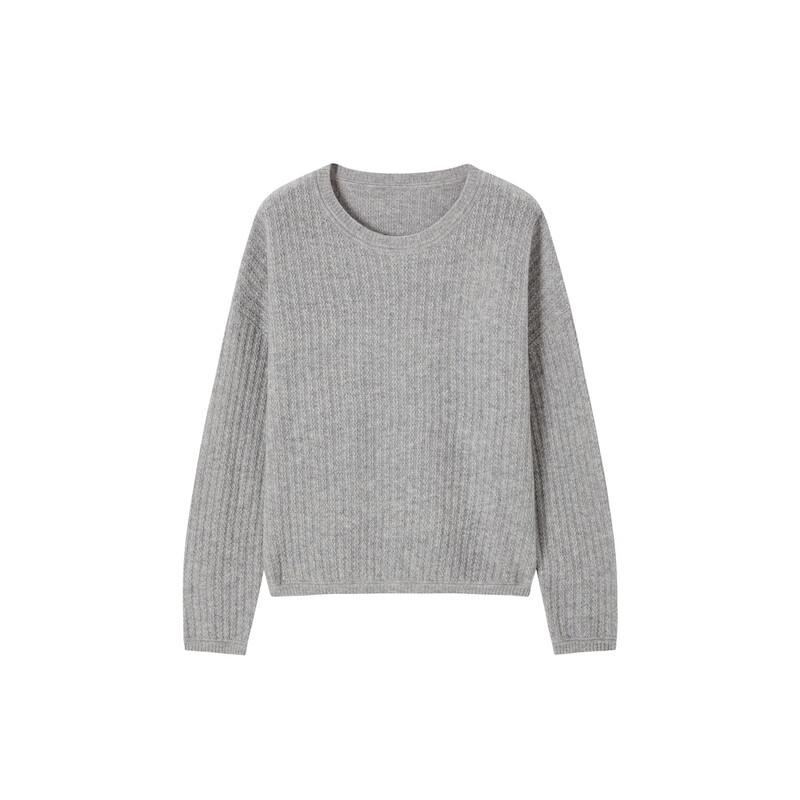 Elva' Island Women's Round Neck Wool Knit Sweater