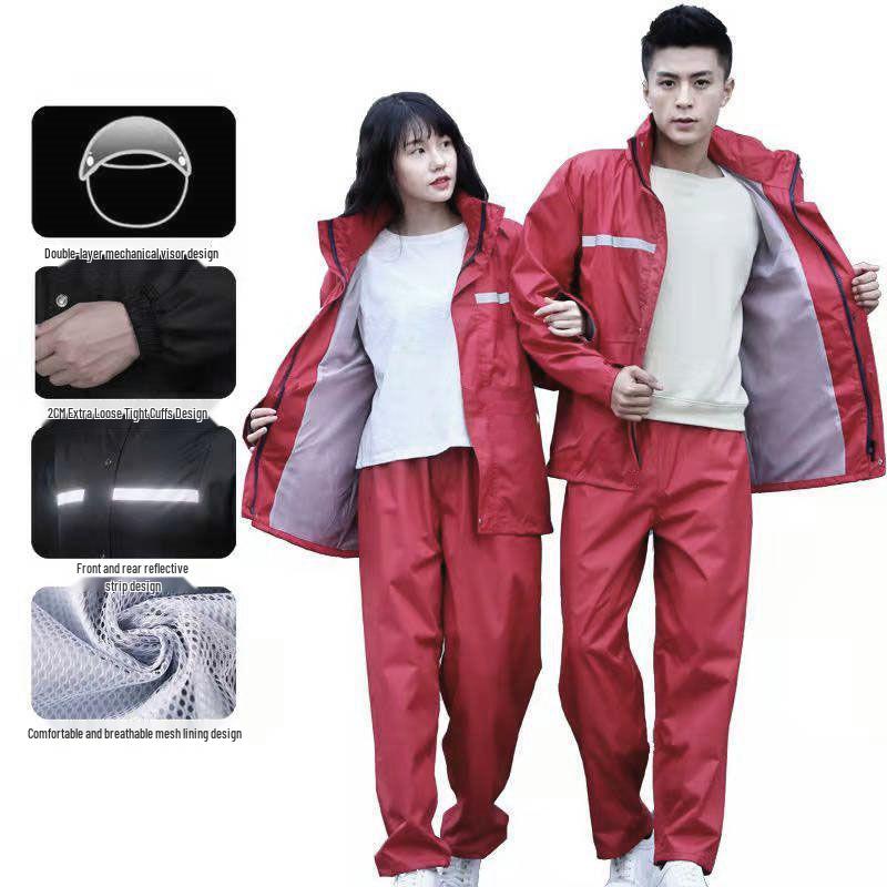 Unisex Anti-Storm Raincoat and Pants Set for Cycling and Labor Protection
