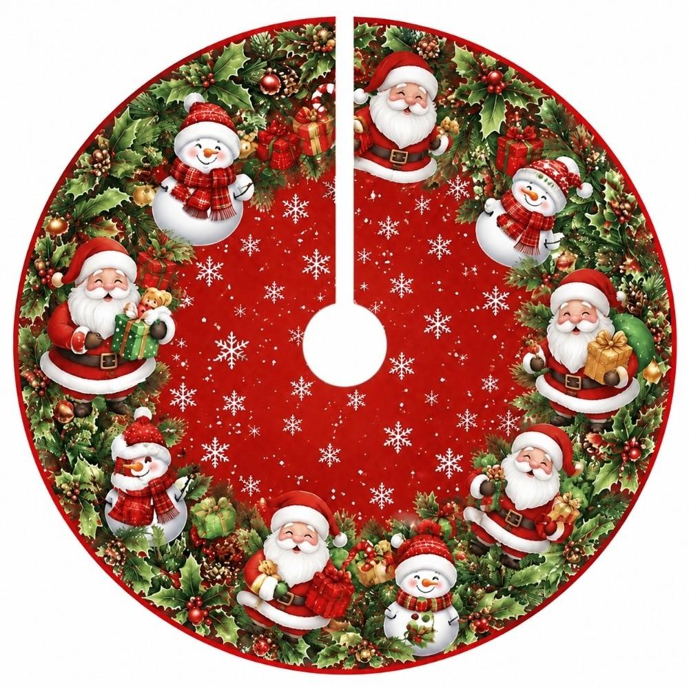 Snowman Christmas Tree Skirt Santa Claus Christmas Decorations Xmas Tree Foot Cover Christmas
