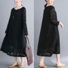 Good Quality Spring and Summer New Large Size Women's Clothing Thin Lace Dress