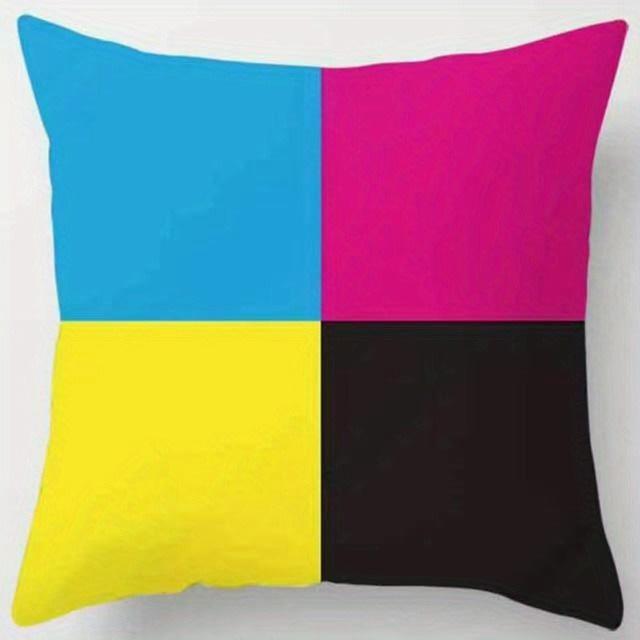 Home Decor Colorful Checkered Design Pillow Covers Pattern Cushion Cover Suitable For Sofa Bedroom Car Pillow Cover