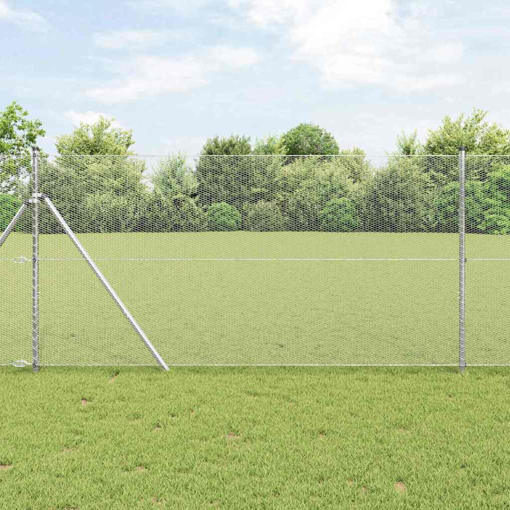 Hexagonal Fence Silver 1 X 10 M Galvanized Steel