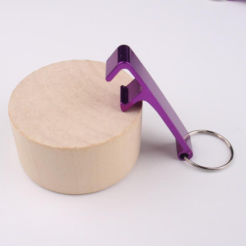 

Colorful Aluminum Alloy Bottle Opener & Keyring, Multifunctional Mobile Phone Stand, Small Gift.