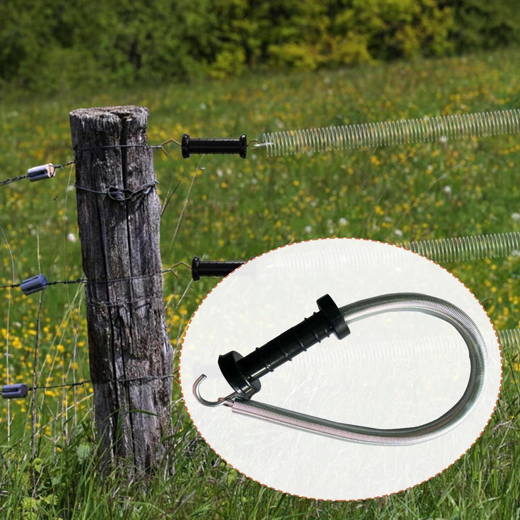 Electric Fence Gate Kit Door Handle Easy to Install Replacement with Spring Fencing Hardware