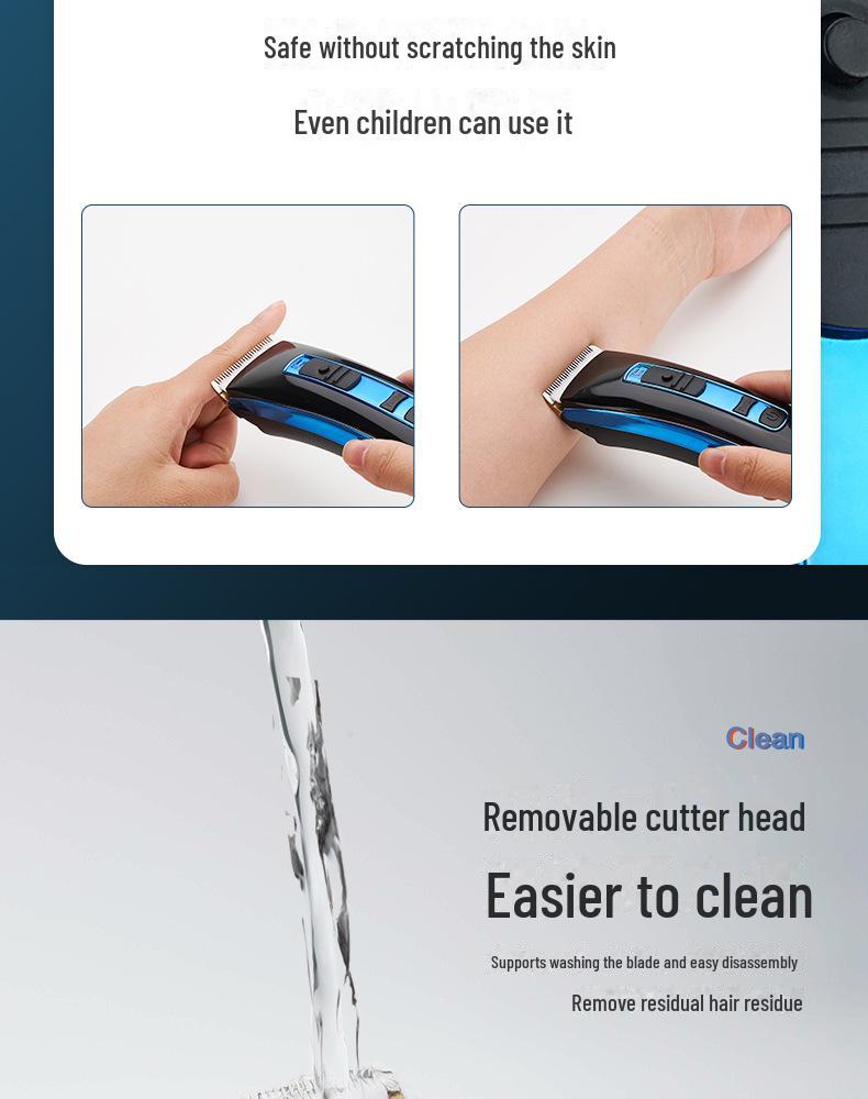 Tondeuse à cheveux électrique USB portable avec double chargeur et écran LCD pour usage domestique