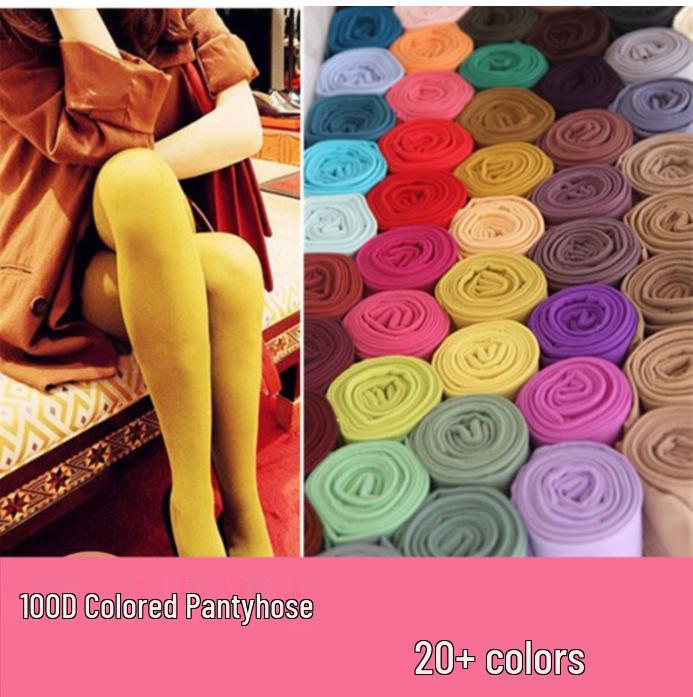 Spring and Autumn Anti-Slip Candy Velvet Tights and Socks