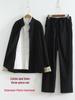 Herren Chinesischer Tang-Anzug: Frühlings-/Herbst-Baumwoll-Leinen-Set mit Froschknöpfen - Retro Mönch Teezeremonie Hanfu Robe.