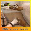 Lazy with skirt retro Birkenstock half slippers 2025 autumn and winter new popular flat-bottomed bag head slippers women's wear