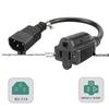 Type C14 to NEMA 5-15R US Standard Three-Pin Female Connector Extension Cord 10A/13A/15A
