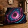 Dream Universe Galaxy Space Stars Black Hole Milky Way Flannel Blanket Soft Throw Blanket for Bedroom Living Room Bed Picnic Nap